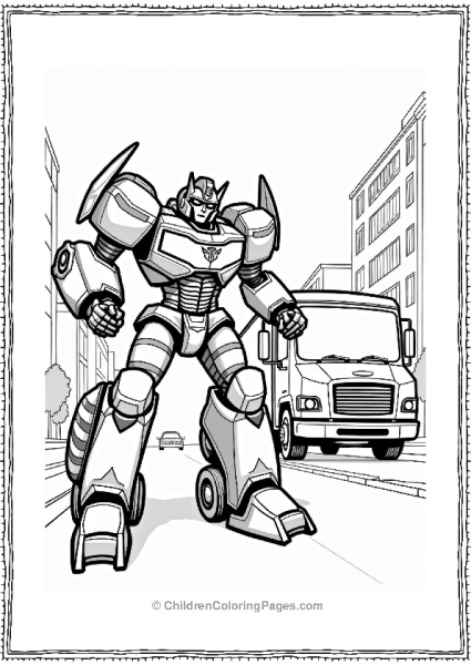 Bumblebee Racing A Delivery Truck Free PDF Printable