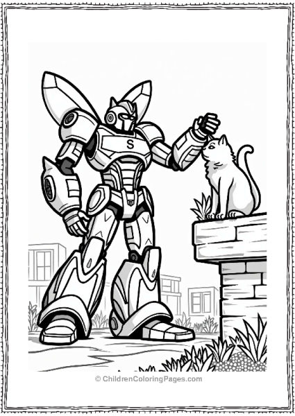 Bumblebee Rescues A Stranded Cat Free PDF Printable
