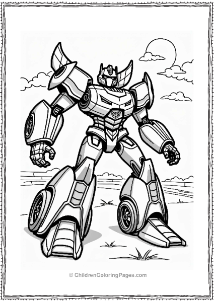 Bumblebee Transforming Into A Car Free PDF Printable