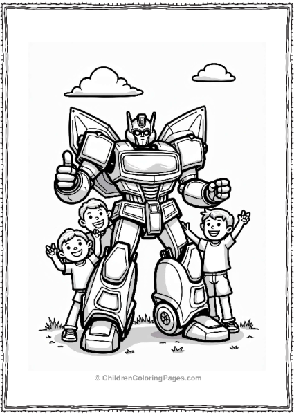 Bumblebee With Friends Thumbs Up Free PDF Printable