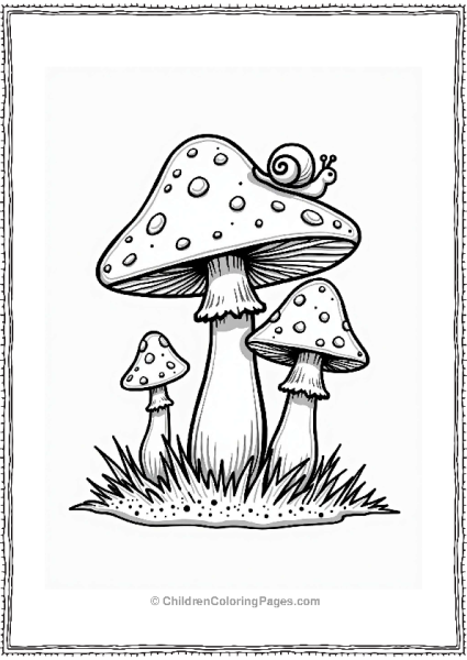 Button Mushrooms Under A Leaf Free PDF Printable
