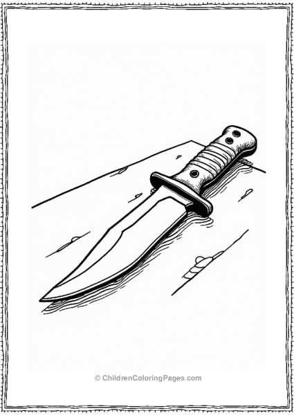 Call Of Duty Combat Knife Illustration Free PDF Printable