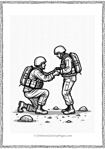 Call Of Duty Courageous Soldier Assisting A Friend Free PDF Printable