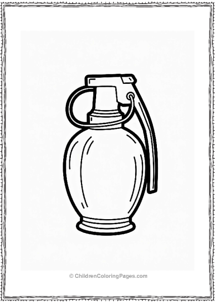 Call Of Duty Grenade Illustration For Kids Coloring Free PDF Printable
