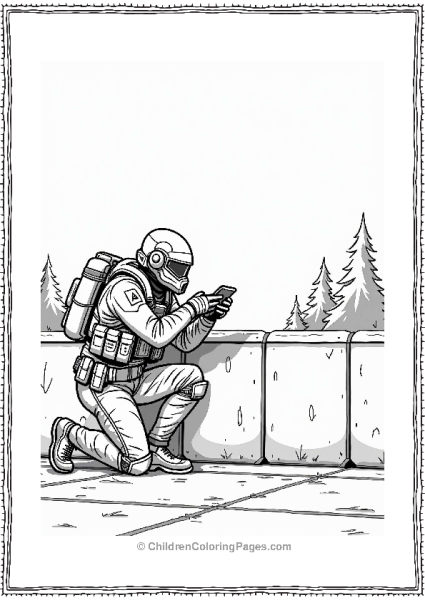 Call Of Duty High Tech Commando Behind Barrier Free PDF Printable