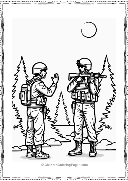 Call Of Duty Night Operation Soldier Communicating In The Dark Free PDF Printable