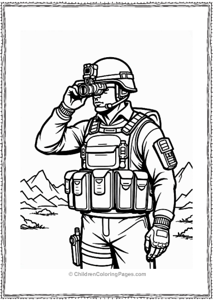 Call Of Duty Night Vision Soldier In Starry Sky Free PDF Printable