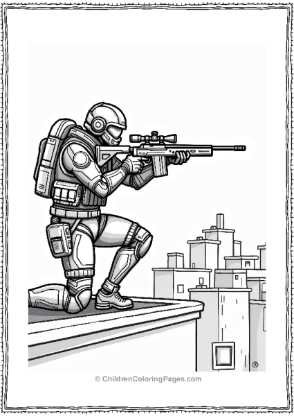 Call Of Duty Sniper On The Rooftop Free PDF Printable