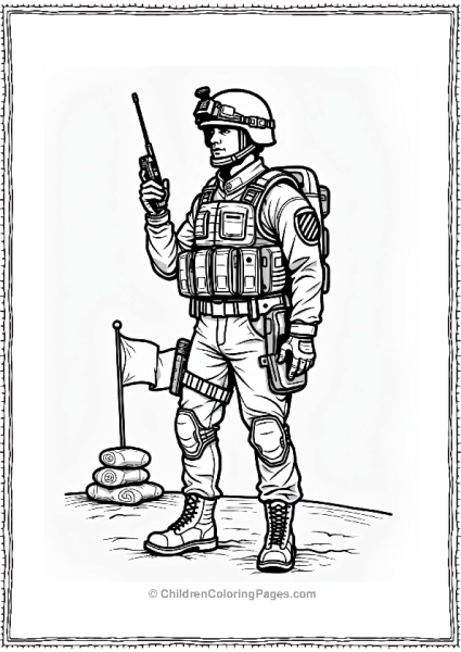 Call Of Duty Soldier In Minimalist Warfare Scene Free PDF Printable