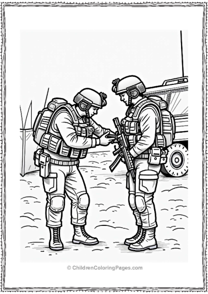 Call Of Duty Soldier Teamwork In A Mission Setting Free PDF Printable