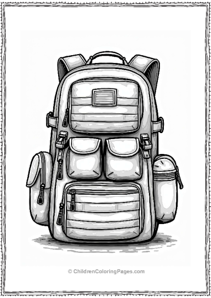 Call Of Duty Tactical Backpack Coloring Page Free PDF Printable