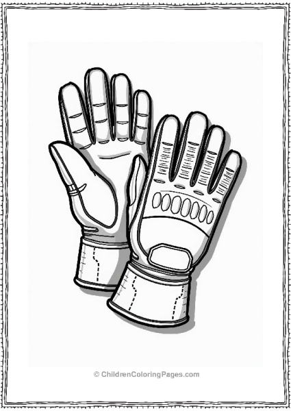 Call Of Duty Tactical Gloves Illustration For Coloring Free PDF Printable