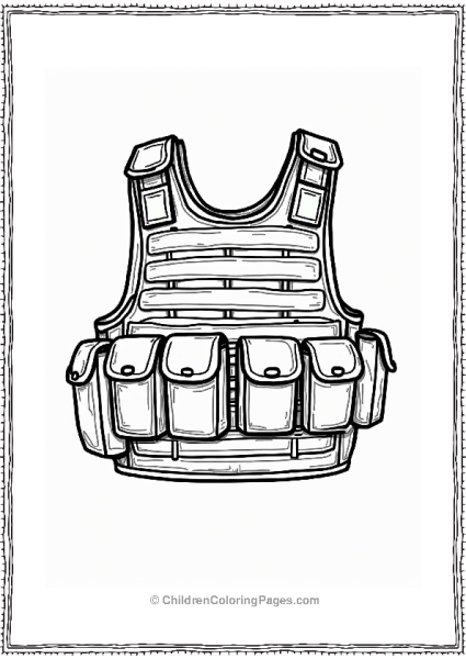 Call Of Duty Tactical Vest Coloring Page Free PDF Printable