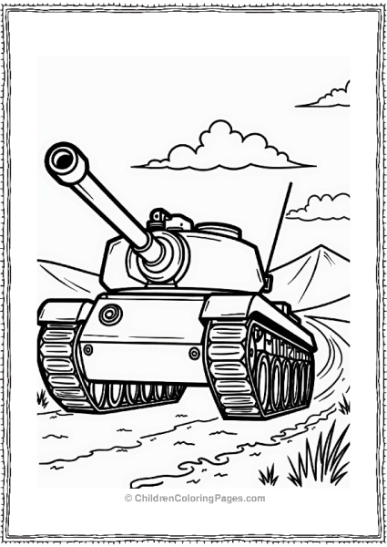 Call Of Duty Tank Rolling Through Battlefield Free PDF Printable