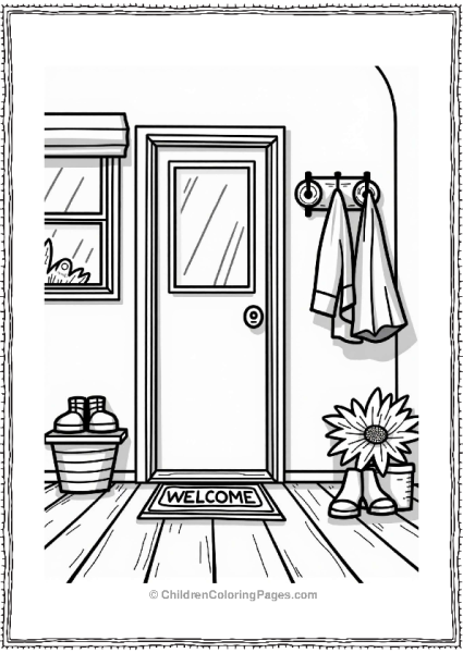 Camper RV Charming RV Entryway Illustration Free PDF Printable
