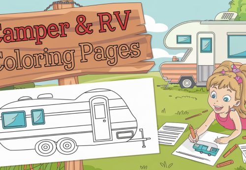 Camper & RV Coloring Pages – Free PDF Printables 🚐🌲🛏️🍽️