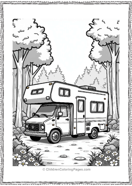 Camper RV Cozy Eco Friendly RV In A Lush Forest Free PDF Printable