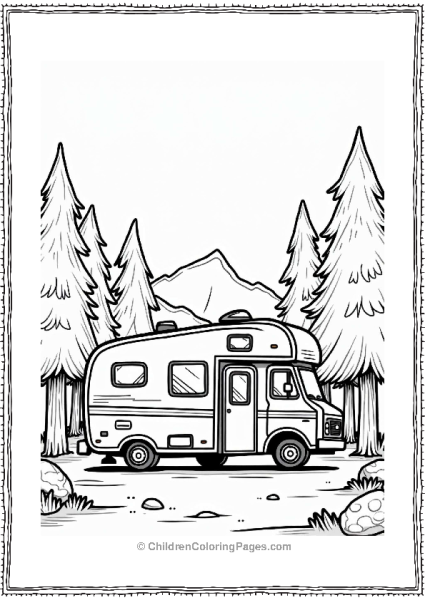 Camper RV Cozy Eco Friendly RV In A Serene Forest Free PDF Printable