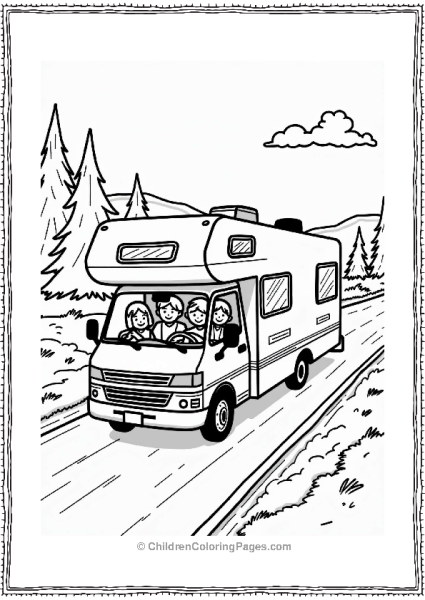 Camper RV Family Road Trip In An RV Free PDF Printable