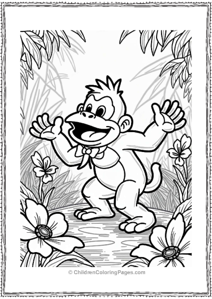 Candy Kong In A Flower Jungle Donkey Kong Free PDF Printable