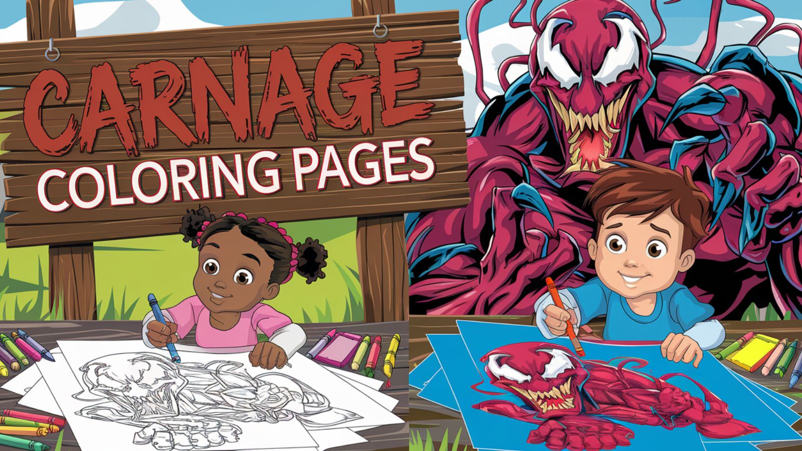 Carnage Coloring Pages – Free PDF Printables  🎨🕷️🧪