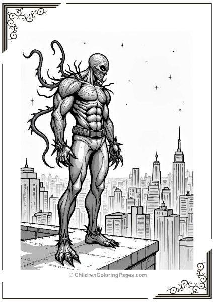 Carnage Overlooking A Dark City Skyline Free PDF Printable