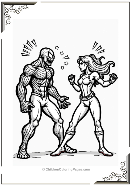 Carnage Vs Black Widow Action Scene Free PDF Printable