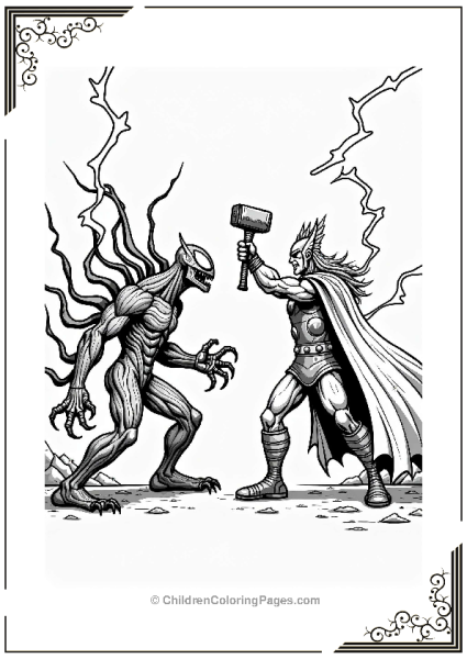 Carnage Vs Thor Showdown Free PDF Printable