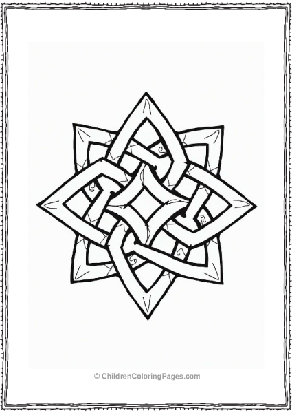 Celtic Knot Geometric Design Free PDF Printable