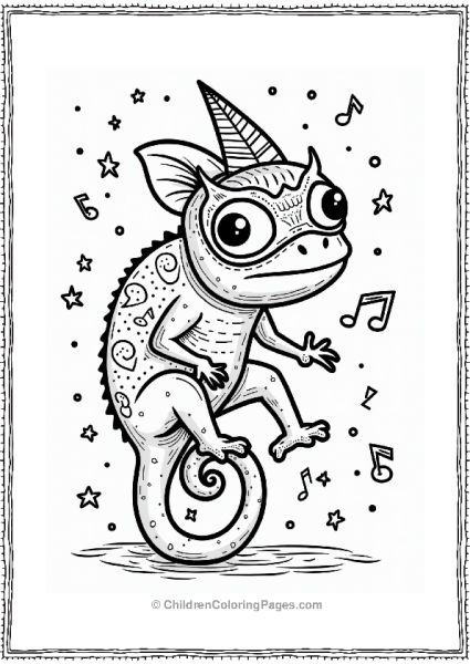 Chameleon In A Carnival Parade Free PDF Printable
