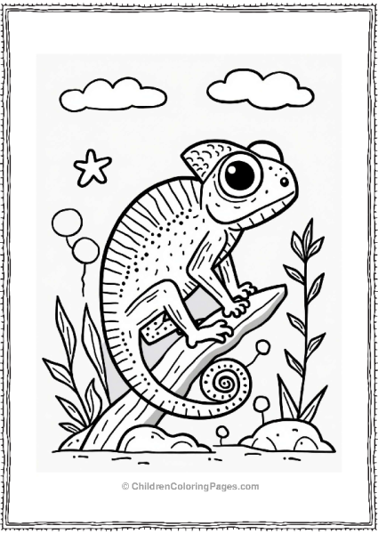 Chameleon In A Cubist World Free PDF Printable
