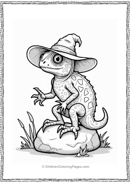 Chameleon In A Funny Hat Free PDF Printable
