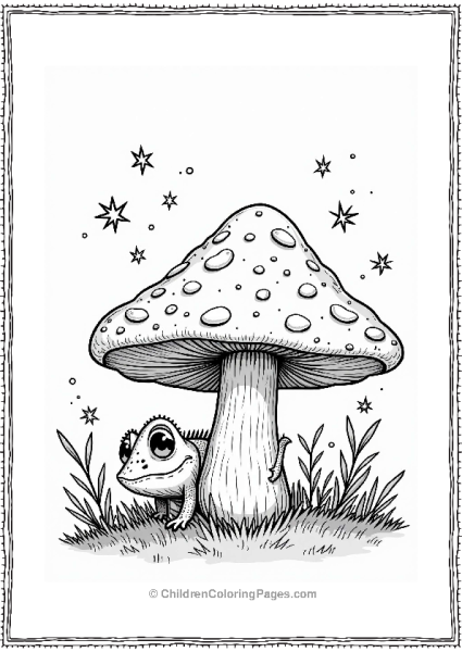 Chameleon In A Magical Glade Free PDF Printable