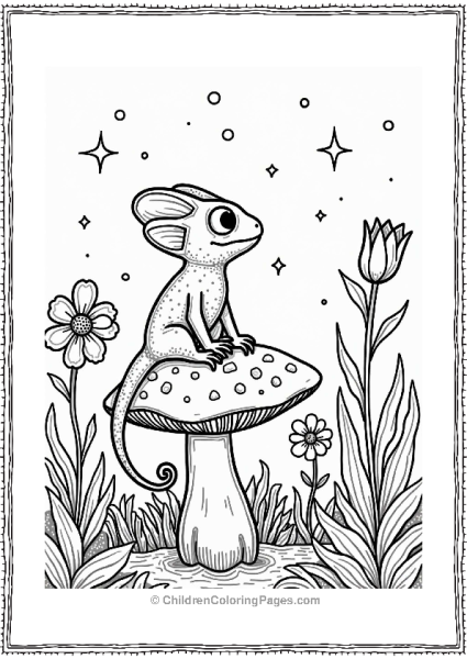 Chameleon In A Whimsical Forest Free PDF Printable
