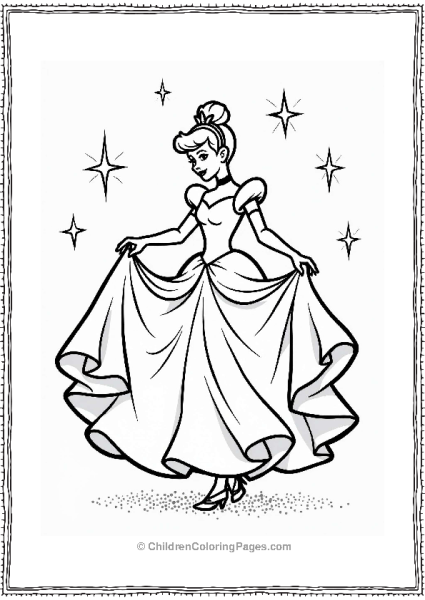 Cinderella In A Sparkling Ball Gown Free PDF Printable