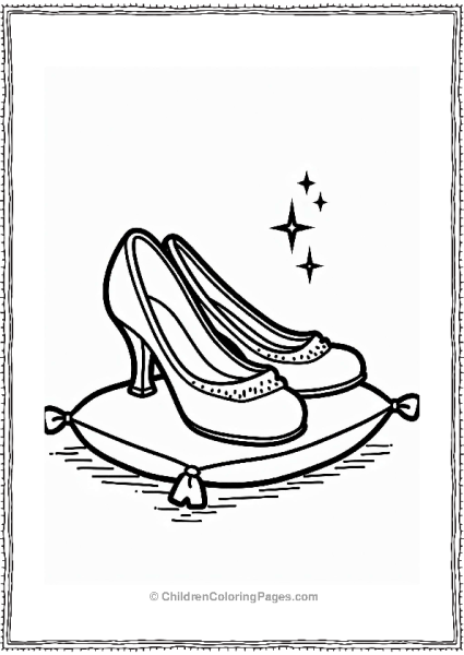 Cinderellas Glass Slippers Illustration Free PDF Printable