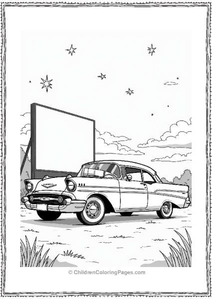 Classic Cars At Drive In Movie Free PDF Printable