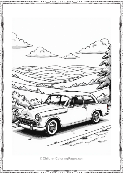 Classic Cars At Scenic Overlook Free PDF Printable