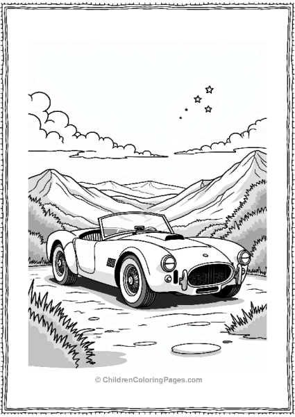 Classic Cars At Sunset Overlook Free PDF Printable