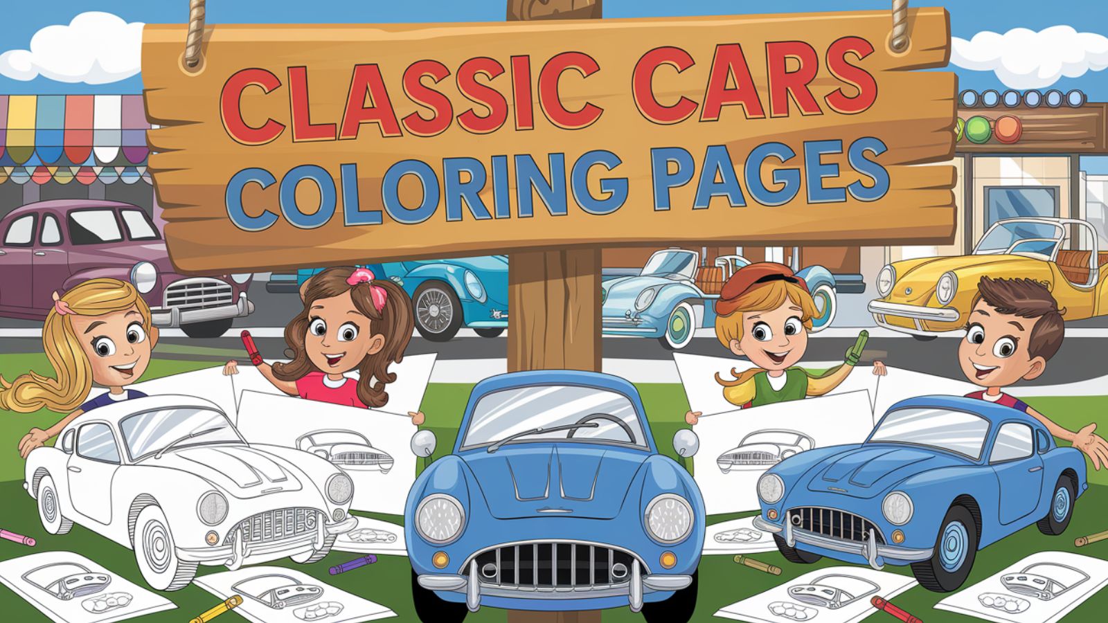 Classic Cars Coloring Pages – Free PDF Printables 🚗⏳🧼🚘