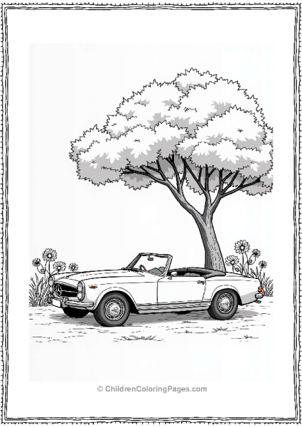 Classic Cars Convertible Under A Tree Free PDF Printable
