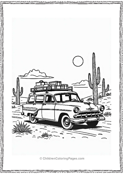 Classic Cars In A Desert Landscape Free PDF Printable