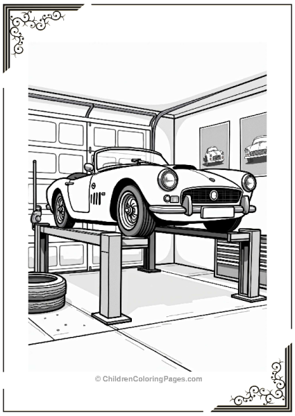 Classic Sports Cars In A Garage Free PDF Printable