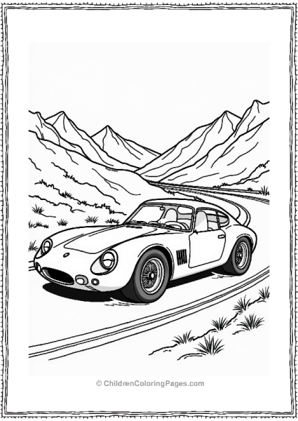 Classic Sports Cars On Winding Road Free PDF Printable