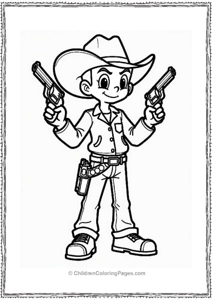 Colt From Brawl Stars In Heroic Pose Free PDF Printable