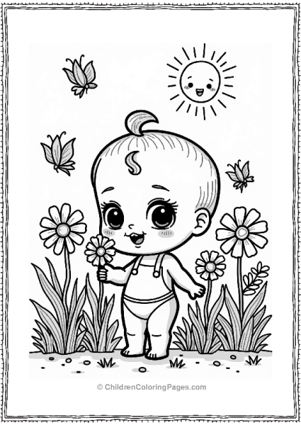 Cry Babies In A Flower Garden Free PDF Printable