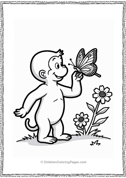 Curious George And The Butterfly Free PDF Printable