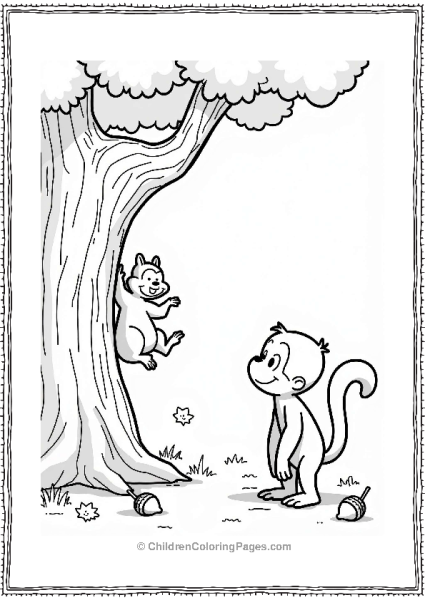 Curious George And The Squirrel Free PDF Printable