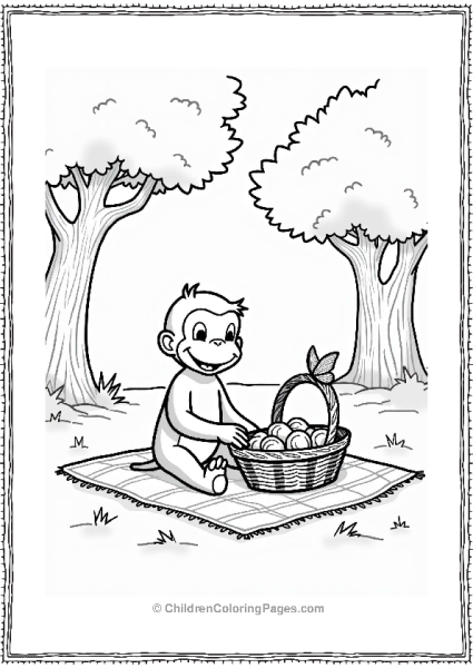 Curious George At A Summer Picnic Free PDF Printable