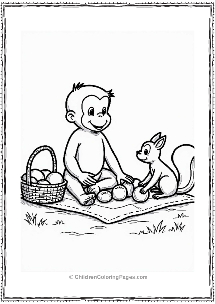 Curious George At The Picnic Free PDF Printable